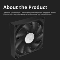 Ventilateur PC haute performance 120 mm, 78,61 CFM, 2,86 mmH2O, haute pression statique, 2000 tr/min, ventilateur de refroidissement pour boîtier d'ordinateur 4 broches PWM