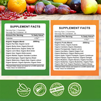 Gummies Super Veggie Fruit aux fruits et légumes, vitamines, fibres alimentaires, gummies aux légumes