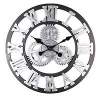 Horloges murales en bois rustique Style campagnard grand décor de ferme Antique