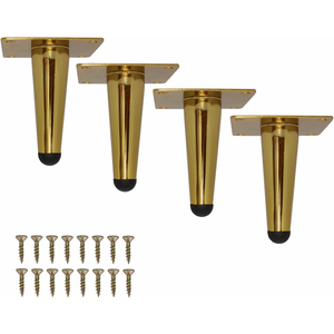 Pieds de meubles droits de remplacement en métal doré pour canapé, fauteuil, ottoman, <span class=keywords><strong>causeuse</strong></span>, table basse, armoire - Product Image 3