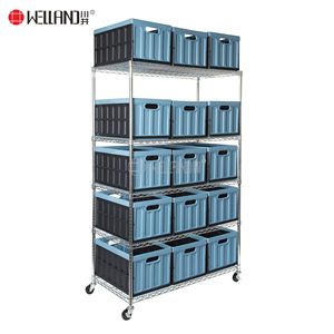 في المخزون مصنع <span class=keywords><strong>NSF</strong></span> موافقة wellan 5 طبقات الثقيلة نظام الأسلاك المعدنية رفوف شبكة - Product Image 2