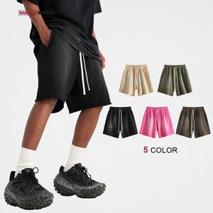 Unisex French Terry Cotton <strong>Shorts</strong> Vintage Print Logo <strong>Shorts</strong> Loose Sports Men Fashion Acid Wash <strong>Shorts</strong> - Product Image 1