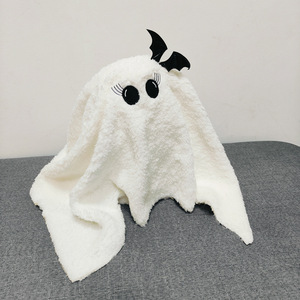 Dessin animé fantôme avec citrouille oreiller effrayant jouet Halloween jeter oreiller fantôme jouets en peluche décoration de la maison pour les fêtes - Product Image 1