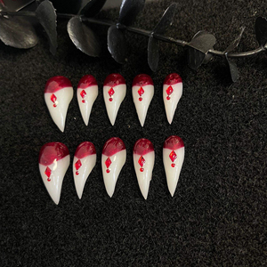 Uñas postizas acrílicas al por mayor hechas a mano con diseño de garra de animal, blancas y esponjosas, de dragón, águila, o pata de gato, reutilizables, largas, cortas, uñas personalizadas - Product Image 3