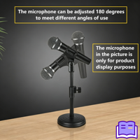 Support de microphone de bureau réglable à prix abordable avec base ronde stable