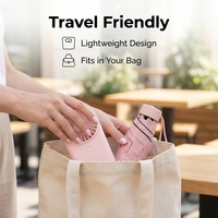 Coffret Cadeau de Voyage Premium Lunaire avec Bouteille Isotherme, Ventilateur à Main, Parapluie Pliant et Ventilateur Mobile pour Cadeaux d'Anniversaire et Fête des Mères