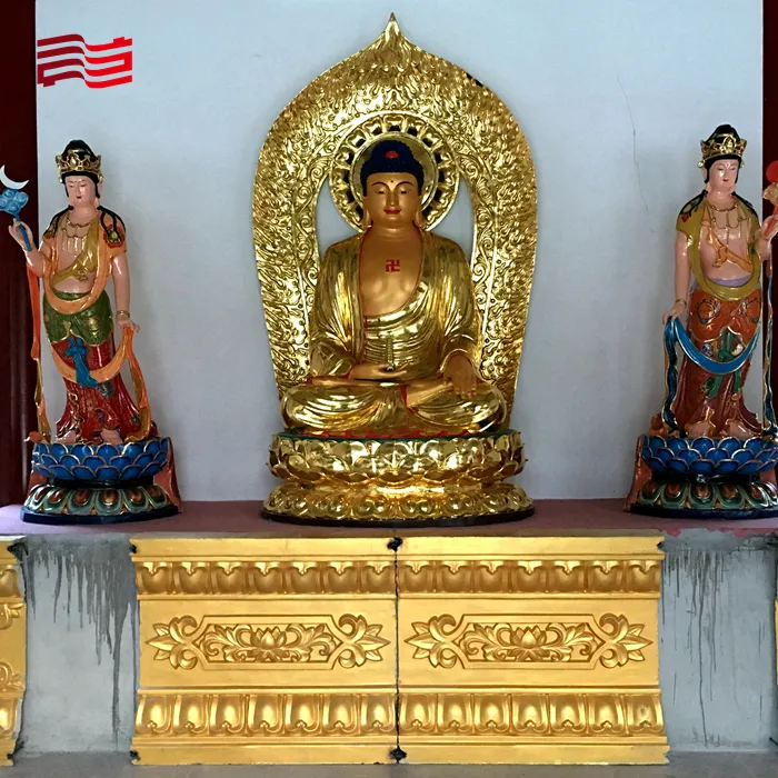 Patung kustomisasi patung Buddha, proses penyepuhan patung Metal Buddha dalam ruangan ukuran patung dapat disesuaikan