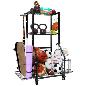 Estante para palos de golf, estante para balones de baloncesto y fútbol, estante multifuncional para almacenamiento de pelotas, equipo deportivo - Product Image 5