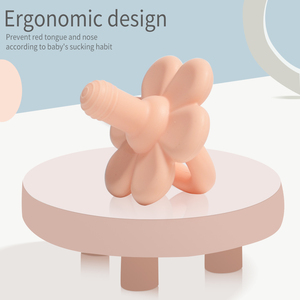 HAPBAY 2021 New Arrivals Bé Sản Phẩm BPA Free Silicone Xu Hướng Bé Teether 2021 Bé Thực Phẩm Núm Vú Vú Vú Mềm Mại Feeder Núm Vú Giả - Product Image 4