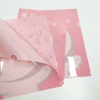 Pochette en plastique étanche sac de documents de bureau imprimé personnalisé PP chemise en forme de L pour l'école