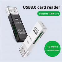 Lecteur de carte Micro TF SD USB 3.0, 5 Gbps, 2 en 1, lecteur de carte mémoire SD double fente USB 3.0, adaptateur USB 2.0 pour SDXC, SDHC, MMC, RS-MMC