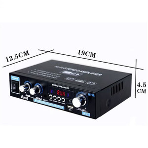 เครื่องขยายเสียงขนาดเล็ก Ak35 12V 2 แชนแนล บลูทูธ สเตอริโอ HiFi สำหรับรถยนต์ พร้อมช่องต่อ Tf และ Usb - Product Image 1