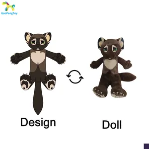 Peluche de lobo suave personalizado para bebés y niños, 2, 3, 4, 5, 6, 8 y 10 pulgadas