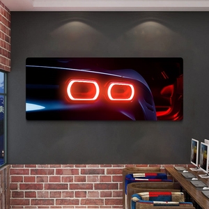 Tùy chỉnh USB 3D Led Xe tường nghệ thuật hoạt hình màu đen Acrylic Led tường nghệ thuật hợp kim nhôm hoàn hảo treo trang trí nội thất đua đèn neon - Product Image 6