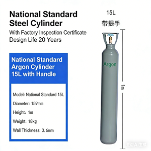 Bouchons de bouteille de gaz en acier sans soudure haute pression pour oxygène/CO2/argon - Product Image 5