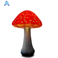 Grand champignon gonflable extérieur avec lumière led pour décoration carrée de zoo de parc de jardin de cour gonflable