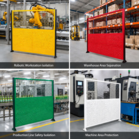 Clôture de sécurité en treillis métallique perforé standard OEM pour entrepôt, usine, machine, avec cadre en tube carré