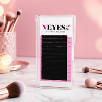 VEYES Plateaux de cils en vison de qualité supérieure, marque privée, pour extensions de cils individuelles volume russe en vison, destinées aux fournisseurs de cils