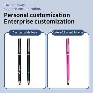 Stylos gel bleus à paillettes dorées de haute qualité avec logo personnalisé, 0,5 mm, stylo promotionnel en métal durable, encre noire, pour le bureau, les études, Haobang - Product Image 2