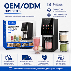 Teendow KF-2501 8 Functions Smart Touch Screen Home Gelato Slushie <strong>Maker</strong> Ice <strong>Cream</strong> Digital Slushie Frozen Drink <strong>Maker</strong> - Product Image 1
