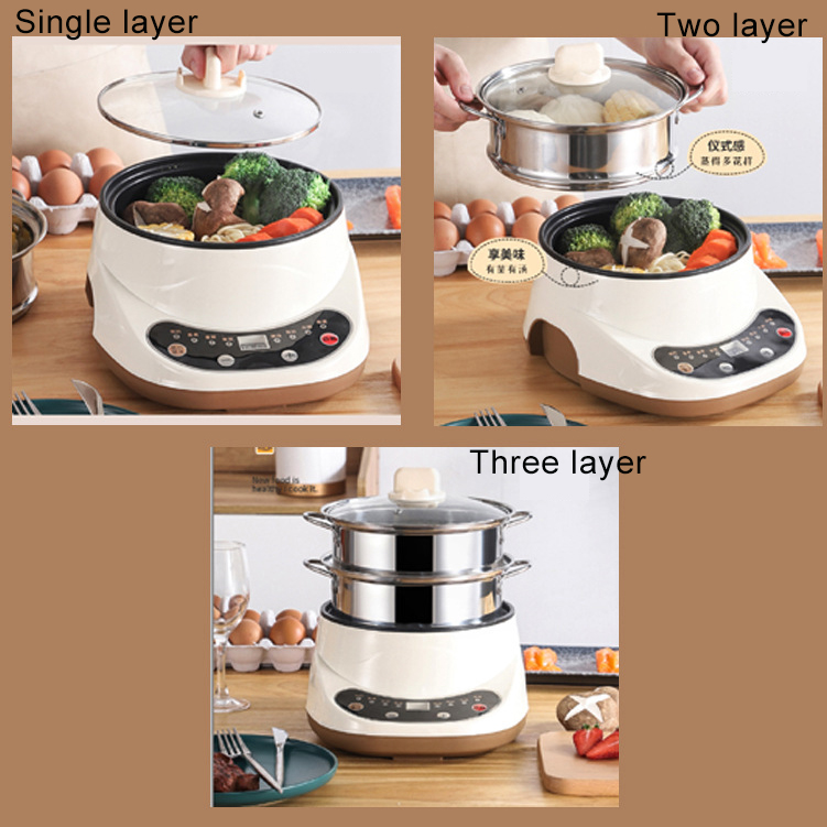M05 Multi-function 9 IN 1 frying pan cooker food steamer grains cake yogurt mini electric fried pot and rice cooker