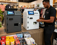 Mesin Pembaca Barcode EcoCash Pembayaran Kartu Tunai SDK API Perangkat Lunak Terintegrasi Buatan Pabrik Asli 15.6" LED