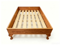 T0029 Canapé pour chien et chat en bois de chêne massif, style vintage bohème français, durable, facile à nettoyer, base à lattes, mobilier de maison de haute qualité