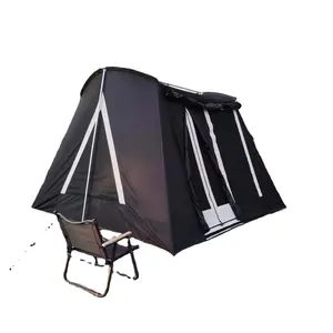 ファミリーキャビンキャンバススプリングバーテントスプリングバーハイラインテントキャンプ用の大きな窓が付いたピクニックテントを構築