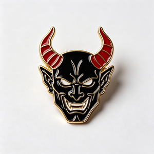 En gros, Pins en émail souple personnalisés, thème démon maléfique, imprimés UV 3D, badges en métal démoniaque, pins de revers cornes de démon - Product Image 2