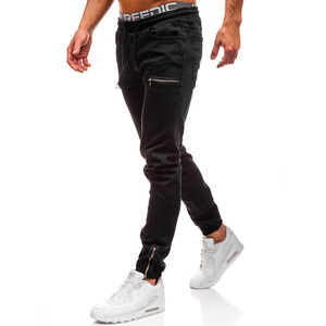 <span class=keywords><strong>Pantalon</strong></span> de <span class=keywords><strong>skate</strong></span> polaire personnalisé pour grands garçons, tenue baggy en jean bleu foncé, <span class=keywords><strong>pantalon</strong></span> de jogging de gym à la mode pour hommes/ - Product Image 5