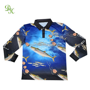 Layanan OEM desain kustom kaus memancing pria cetak sublimasi poliester 100% dengan hoodie - Product Image 3