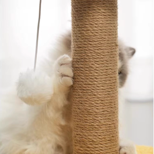 Mainan pohon goresan kucing klasik Modern, mainan karton hadiah Natal elegan bola memanjat beludru Sisal berkelanjutan - Product Image 4