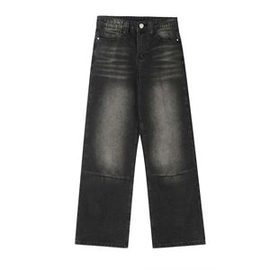 Jeans d'usine personnalisés pour hommes printemps et été mode de rue américaine jeans brodés délavés travail ample pour hommes - Product Image 2
