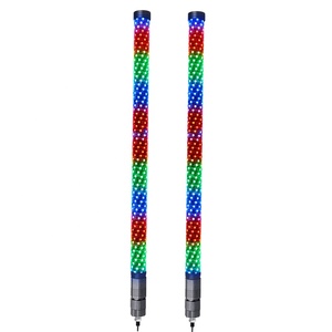 App Music Control 1ft 2 ft 3ft 4ft RGB Chasing Couleur 300 Couleurs Antenne De Voiture Hyper <span class=keywords><strong>Whip</strong></span> Light Off-road Fat LED Lights Avec Télécommande - Product Image 2