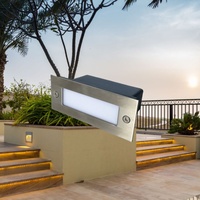 Nueva Lámpara LED de Escalón para Exteriores, Impermeable, Empotrada en la Pared, para Escaleras y Esquinas, Lámparas de Pared Modernas para Exteriores