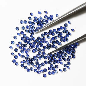 Zafiro Azul Natural de 1.5mm, Cabujón Redondo, Piedra Suelta Semiterminada para Joyería - Product Image 5