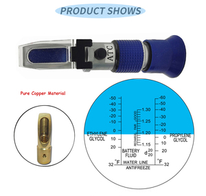 3 In 1สารหล่อเย็นในรถยนต์,เครื่องวัดดัชนีหักเหทองแดงแอลกอฮอล์สำหรับตรวจสอบจุดเยือกแข็งของระบบป้องกันการแข็งตัวของรถยนต์ - Product Image 1