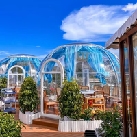 Dômes de tente géodésiques pour piscine extérieure, maison à bulles, chambre ciel étoilé pour villas, parcs extérieurs