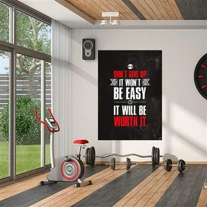 Citation de motivation musculation toile mur Art impression déco salle de sport Fitness sport affiche décor à la maison pour les amateurs de sport - Product Image 2