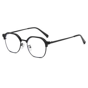 แว่นตาโลหะครึ่งกรอบสไตล์เกาหลี ป้องกันแสงสีฟ้า สำหรับผู้หญิง สายตาสั้น ป้องกันแสงสะท้อน สำหรับใช้กับคอมพิวเตอร์ - Product Image 4