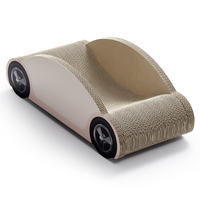 Rascador de gato de cartón con estilo en forma de coche, sofá para rascar muebles