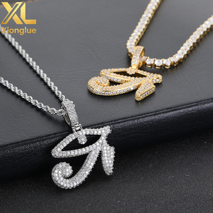 จี้ห้อยคอฮิปฮอปแบบยูนิเซ็กซ์ ทำจากทองแดงผสมเซอร์คอน ประดับเพชรแบบ Iced Out ลายดวงตาแห่งฮอรัส สำหรับทำสร้อยคอ - Product Image 5