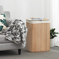 Panier à linge personnalisé DS2555 Panier à linge pliable avec poignées en corde Panier à linge avec couvercle