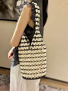 Nuova Borsa Estiva da Donna con Perline in Legno, Lussuosa Borsa a Tracolla Femminile, Sac A Main Femme - Product Image 6