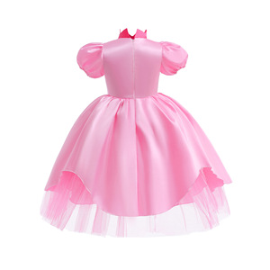 Deluxe niños melocotón princesa vestir Halloween Navidad fiesta traje Super Brothers Rosalina melocotón Disfraces para Niñas - Product Image 3