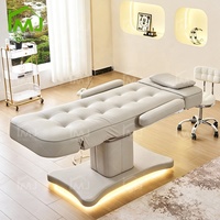 Table de massage électrique de luxe pour salon de cosmétiques, esthéticienne, spa facial, lit de beauté, lit pour extensions de cils