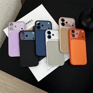 Nueva Funda Mate Antigolpes con Ventana Grande para iPhone 17 16 15 14 13 Pro Max, Funda de Cuero con Anillo Magnético para iPhone 17 Pro Max - Product Image 1