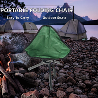 Trépied de pêche sur glace d'extérieur, chaise de camping à trois pieds, tabouret pliant triangulaire