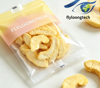Frites de fruits verts frais lyophilisés en sachet, collation de pêches jaunes lyophilisées