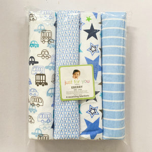 Couverture pour bébé en bambou antistatique écologique, lot de 4, 30x40 pouces, emmailloteuse pour nouveau-né, GOTS/OEKO - Product Image 3
